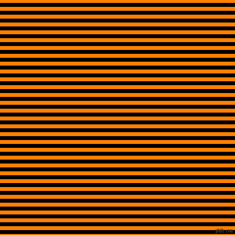 horizontal lines stripes, 8 pixel line width, 8 pixel line spacing, Black and Dark Orange horizontal lines and stripes seamless tileable