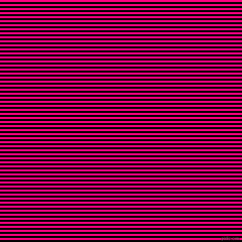 horizontal lines stripes, 4 pixel line width, 4 pixel line spacing, Black and Deep Pink horizontal lines and stripes seamless tileable