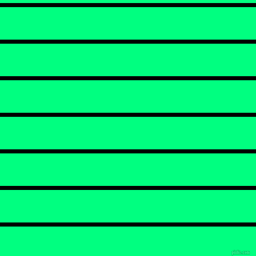 horizontal lines stripes, 8 pixel line width, 64 pixel line spacing, Black and Spring Green horizontal lines and stripes seamless tileable