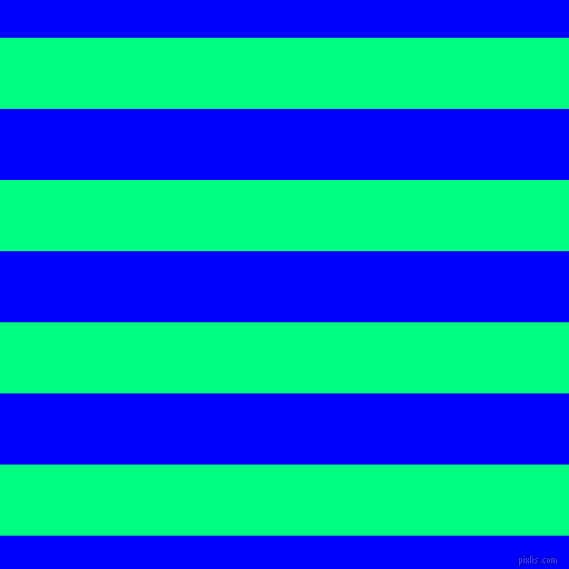 horizontal lines stripes, 64 pixel line width, 64 pixel line spacing, Spring Green and Blue horizontal lines and stripes seamless tileable