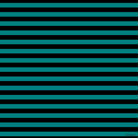 horizontal lines stripes, 16 pixel line width, 16 pixel line spacing, Teal and Black horizontal lines and stripes seamless tileable