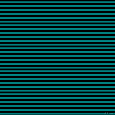 horizontal lines stripes, 8 pixel line width, 8 pixel line spacing, Teal and Black horizontal lines and stripes seamless tileable