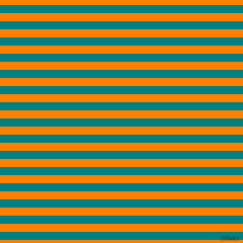 horizontal lines stripes, 16 pixel line width, 16 pixel line spacing, Teal and Dark Orange horizontal lines and stripes seamless tileable