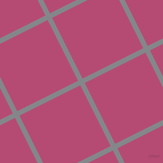 27/117 degree angle diagonal checkered chequered lines, 16 pixel line width, 218 pixel square size, Aluminium and Royal Heath plaid checkered seamless tileable