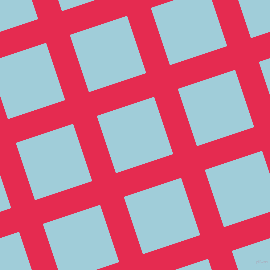 18/108 degree angle diagonal checkered chequered lines, 81 pixel lines width, 196 pixel square size, Amaranth and Regent St Blue plaid checkered seamless tileable
