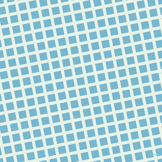 11/101 degree angle diagonal checkered chequered lines, 10 pixel lines width, 24 pixel square size, Aqua Spring and Seagull plaid checkered seamless tileable