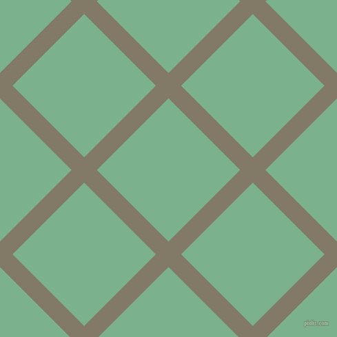 45/135 degree angle diagonal checkered chequered lines, 26 pixel lines width, 147 pixel square size, Arrowtown and Bay Leaf plaid checkered seamless tileable