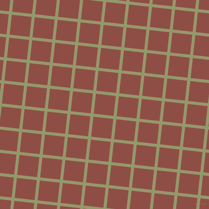 84/174 degree angle diagonal checkered chequered lines, 10 pixel line width, 66 pixel square size, Avocado and El Salva plaid checkered seamless tileable