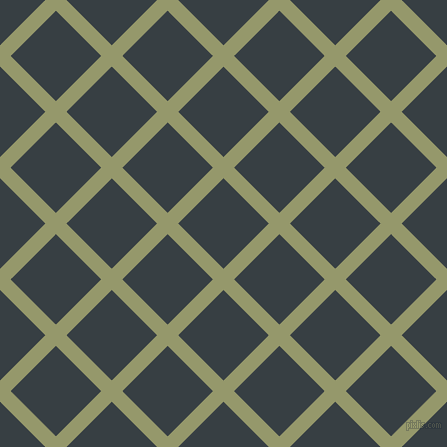 45/135 degree angle diagonal checkered chequered lines, 15 pixel line width, 64 pixel square size, Avocado and Mirage plaid checkered seamless tileable