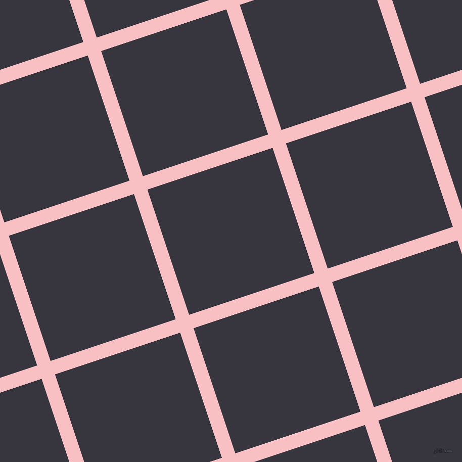 18/108 degree angle diagonal checkered chequered lines, 28 pixel line width, 261 pixel square size, Azalea and Revolver plaid checkered seamless tileable
