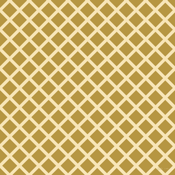 45/135 degree angle diagonal checkered chequered lines, 10 pixel line width, 34 pixel square size, Barley White and Roti plaid checkered seamless tileable