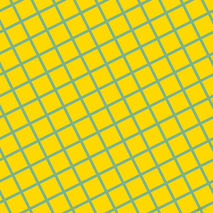 27/117 degree angle diagonal checkered chequered lines, 9 pixel line width, 57 pixel square size, Bay Leaf and School Bus Yellow plaid checkered seamless tileable