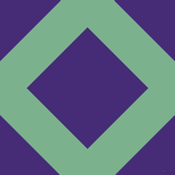 45/135 degree angle diagonal checkered chequered lines, 127 pixel lines width, 289 pixel square size, Bay Leaf and Windsor plaid checkered seamless tileable