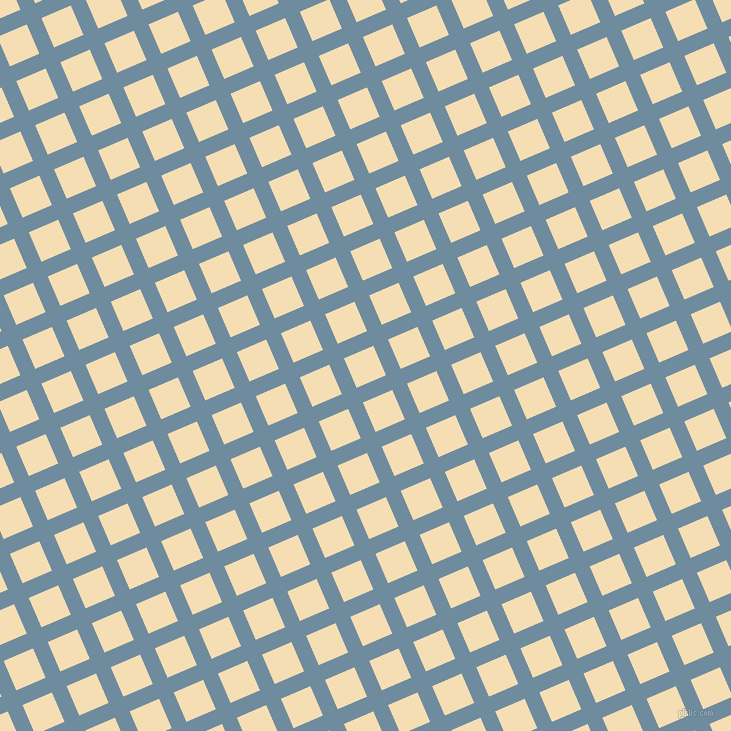 23/113 degree angle diagonal checkered chequered lines, 16 pixel lines width, 32 pixel square size, Bermuda Grey and Wheat plaid checkered seamless tileable