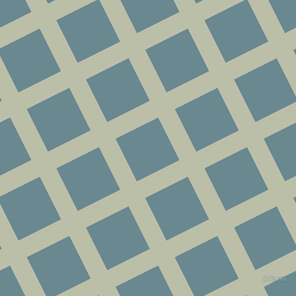 27/117 degree angle diagonal checkered chequered lines, 27 pixel lines width, 69 pixel square size, Beryl Green and Gothic plaid checkered seamless tileable