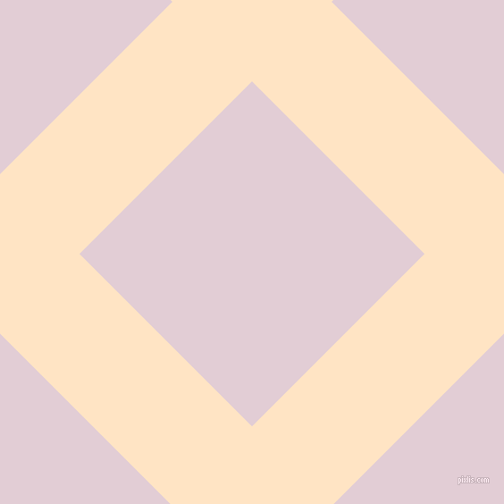 45/135 degree angle diagonal checkered chequered lines, 126 pixel lines width, 273 pixel square size, Bisque and Prim plaid checkered seamless tileable