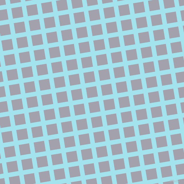 9/99 degree angle diagonal checkered chequered lines, 16 pixel line width, 37 pixel square size, Blizzard Blue and Spun Pearl plaid checkered seamless tileable