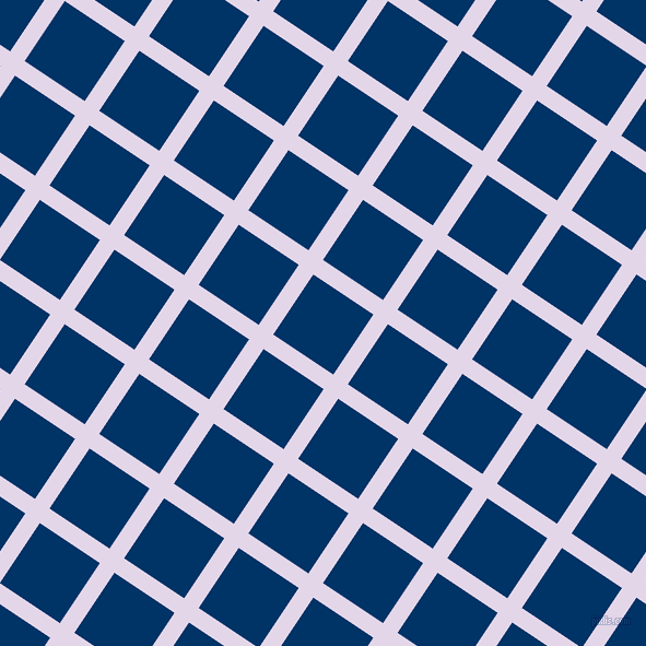 56/146 degree angle diagonal checkered chequered lines, 16 pixel line width, 66 pixel square size, Blue Chalk and Prussian Blue plaid checkered seamless tileable
