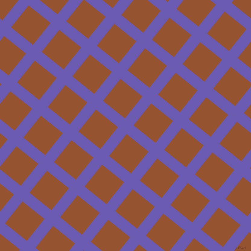 51/141 degree angle diagonal checkered chequered lines, 37 pixel line width, 93 pixel square size, Blue Marguerite and Chelsea Gem plaid checkered seamless tileable