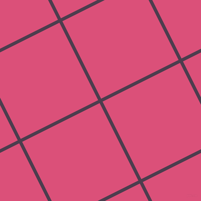 27/117 degree angle diagonal checkered chequered lines, 11 pixel line width, 290 pixel square size, Bossanova and Cranberry plaid checkered seamless tileable