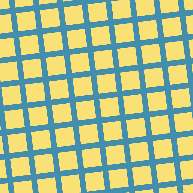 7/97 degree angle diagonal checkered chequered lines, 24 pixel lines width, 77 pixel square size, Boston Blue and Sweet Corn plaid checkered seamless tileable