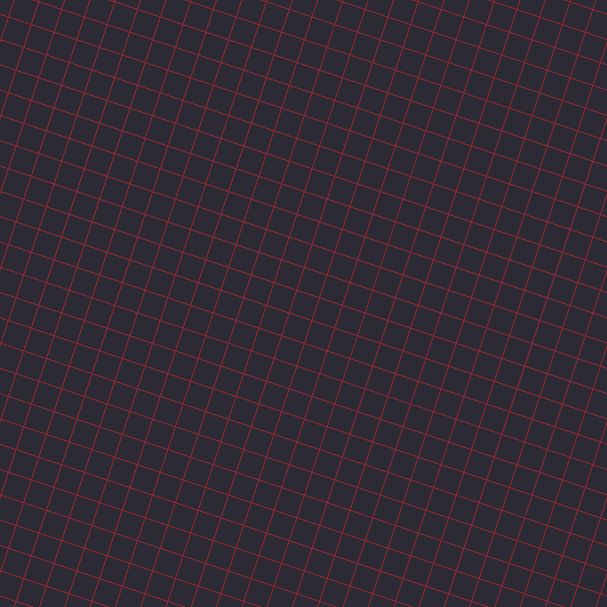 72/162 degree angle diagonal checkered chequered lines, 1 pixel lines width, 23 pixel square size, Bright Red and Haiti plaid checkered seamless tileable