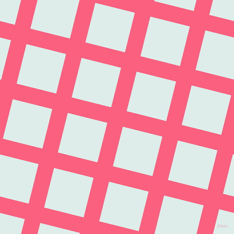 76/166 degree angle diagonal checkered chequered lines, 54 pixel line width, 138 pixel square size, Brink Pink and Tranquil plaid checkered seamless tileable