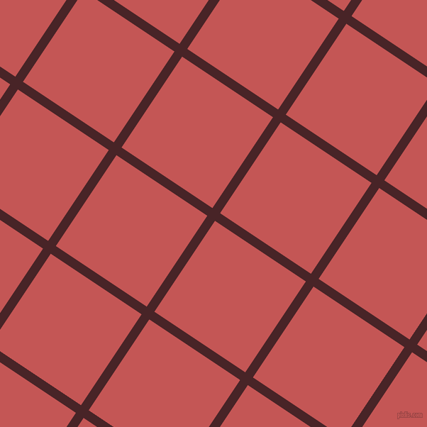 56/146 degree angle diagonal checkered chequered lines, 13 pixel line width, 154 pixel square size, Bulgarian Rose and Fuzzy Wuzzy Brown plaid checkered seamless tileable