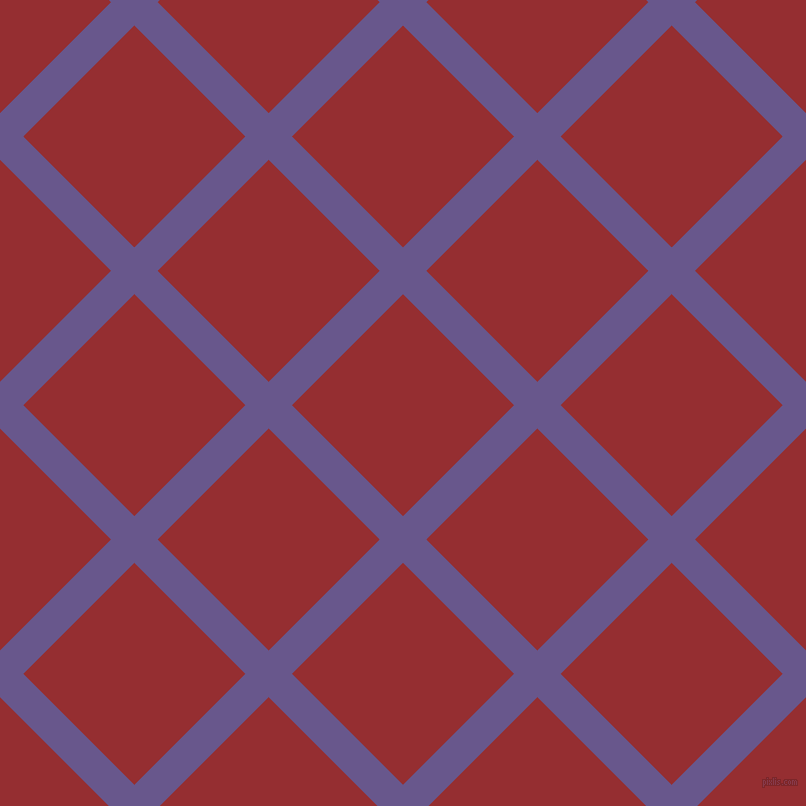 45/135 degree angle diagonal checkered chequered lines, 33 pixel lines width, 157 pixel square size, Butterfly Bush and Guardsman Red plaid checkered seamless tileable