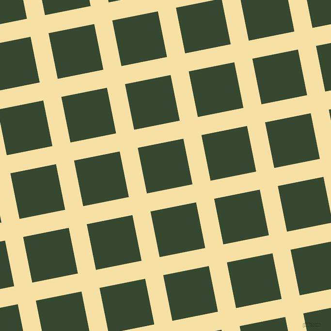 11/101 degree angle diagonal checkered chequered lines, 38 pixel line width, 96 pixel square size, Buttermilk and Palm Leaf plaid checkered seamless tileable