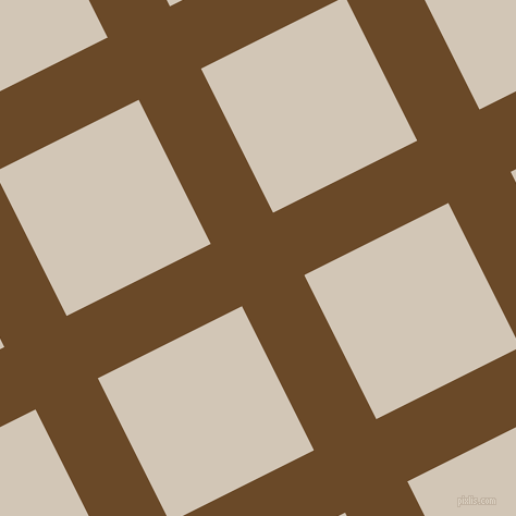 27/117 degree angle diagonal checkered chequered lines, 64 pixel line width, 148 pixel square size, Cafe Royale and Stark White plaid checkered seamless tileable