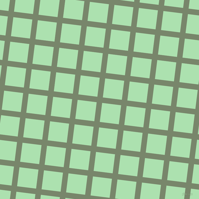 83/173 degree angle diagonal checkered chequered lines, 19 pixel lines width, 66 pixel square size, Camouflage Green and Celadon plaid checkered seamless tileable