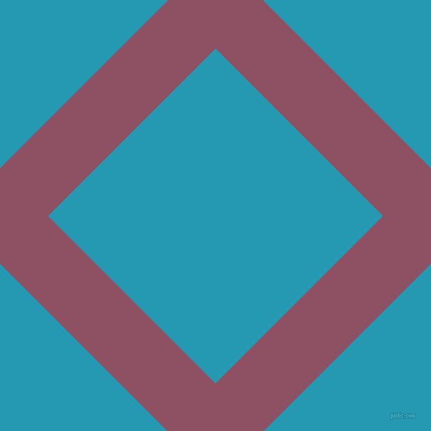 45/135 degree angle diagonal checkered chequered lines, 97 pixel line width, 339 pixel square size, Cannon Pink and Pelorous plaid checkered seamless tileable