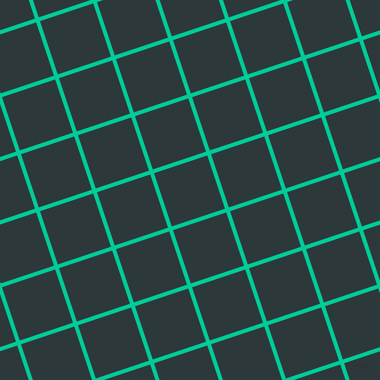 18/108 degree angle diagonal checkered chequered lines, 8 pixel lines width, 113 pixel square size, Caribbean Green and Outer Space plaid checkered seamless tileable