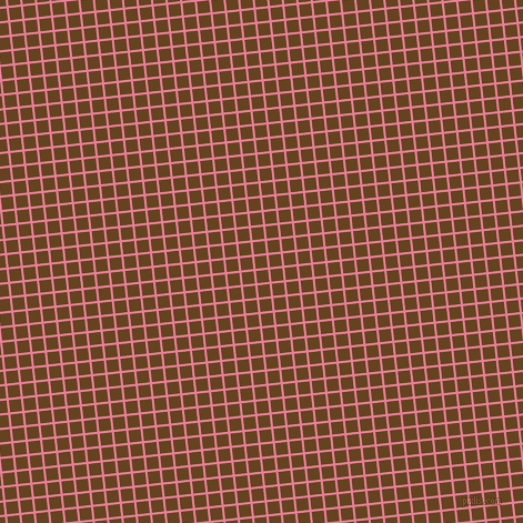 6/96 degree angle diagonal checkered chequered lines, 2 pixel lines width, 11 pixel square size, Carissma and Dark Brown plaid checkered seamless tileable