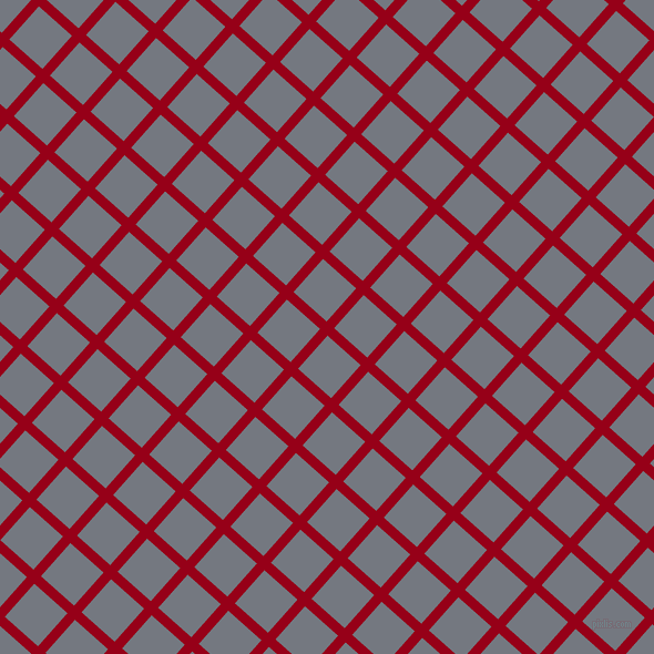 48/138 degree angle diagonal checkered chequered lines, 9 pixel lines width, 40 pixel square size, Carmine and Storm Grey plaid checkered seamless tileable