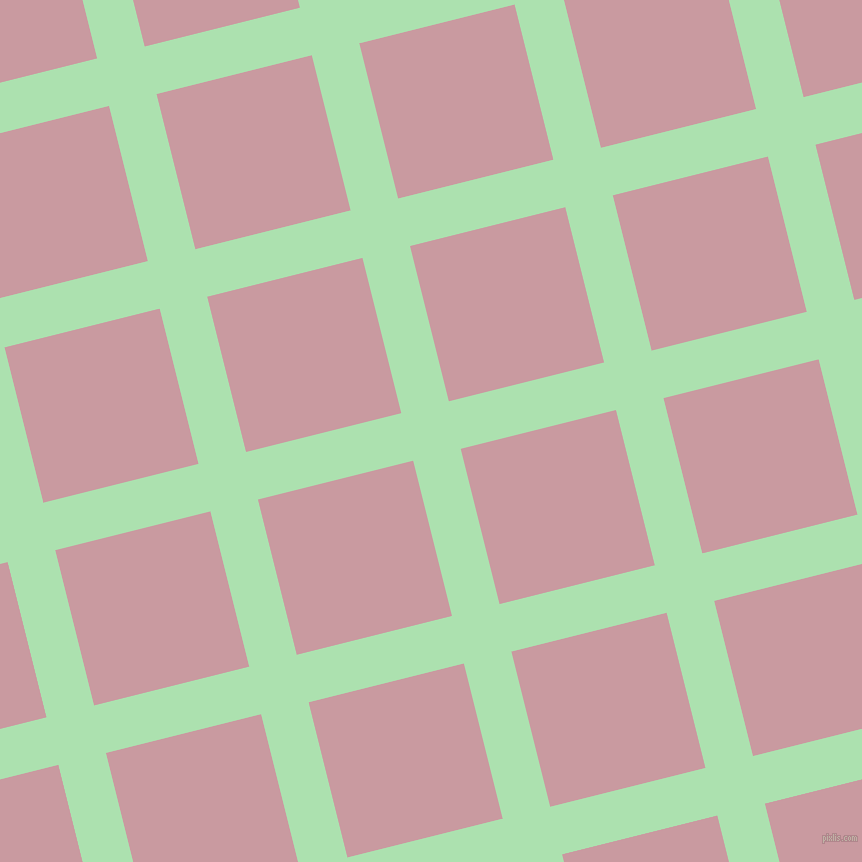 14/104 degree angle diagonal checkered chequered lines, 49 pixel lines width, 160 pixel square size, Celadon and Careys Pink plaid checkered seamless tileable