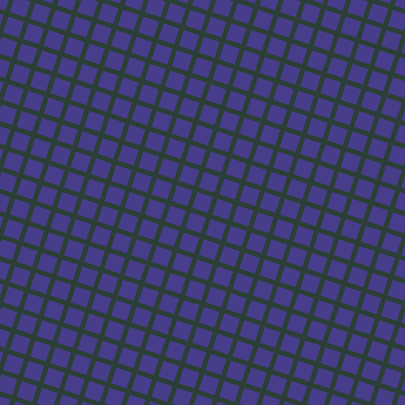72/162 degree angle diagonal checkered chequered lines, 10 pixel lines width, 34 pixel square size, Celtic and Dark Slate Blue plaid checkered seamless tileable