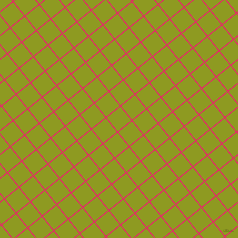 39/129 degree angle diagonal checkered chequered lines, 4 pixel line width, 60 pixel square size, Cerise and Citron plaid checkered seamless tileable