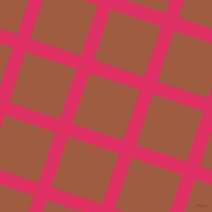 72/162 degree angle diagonal checkered chequered lines, 45 pixel lines width, 175 pixel square size, Cerise and Sepia plaid checkered seamless tileable