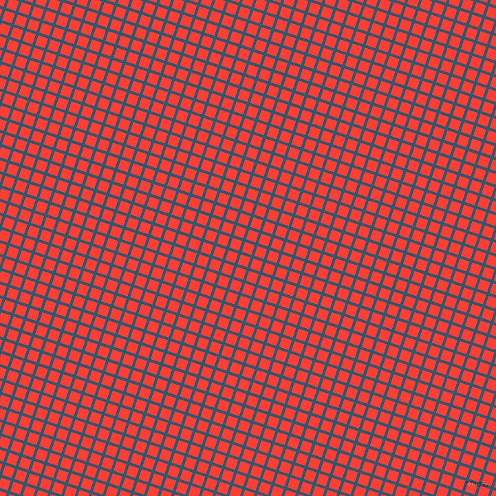 72/162 degree angle diagonal checkered chequered lines, 4 pixel line width, 15 pixel square size, Chathams Blue and Red Orange plaid checkered seamless tileable