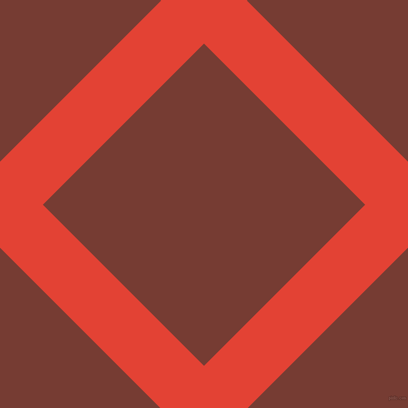 45/135 degree angle diagonal checkered chequered lines, 122 pixel lines width, 458 pixel square size, Cinnabar and Crown Of Thorns plaid checkered seamless tileable