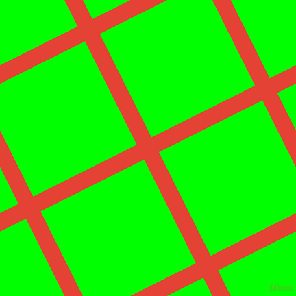 27/117 degree angle diagonal checkered chequered lines, 24 pixel lines width, 169 pixel square size, Cinnabar and Lime plaid checkered seamless tileable