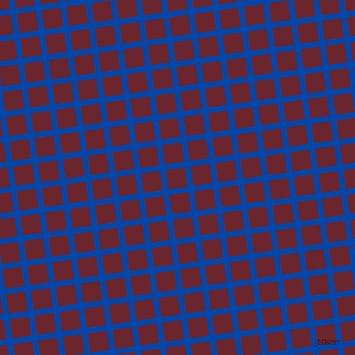 8/98 degree angle diagonal checkered chequered lines, 8 pixel line width, 28 pixel square size, Cobalt and Monarch plaid checkered seamless tileable