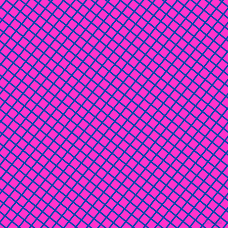 51/141 degree angle diagonal checkered chequered lines, 3 pixel lines width, 15 pixel square size, Cobalt and Razzle Dazzle Rose plaid checkered seamless tileable