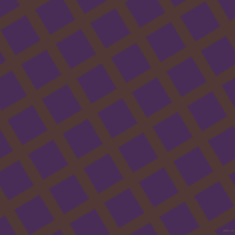 31/121 degree angle diagonal checkered chequered lines, 37 pixel lines width, 99 pixel square size, Cocoa Bean and Scarlet Gum plaid checkered seamless tileable