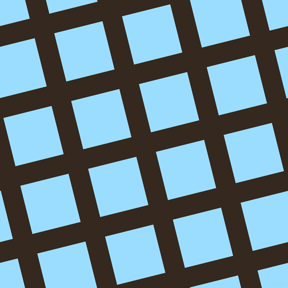 14/104 degree angle diagonal checkered chequered lines, 66 pixel lines width, 163 pixel square size, Cocoa Brown and Columbia Blue plaid checkered seamless tileable