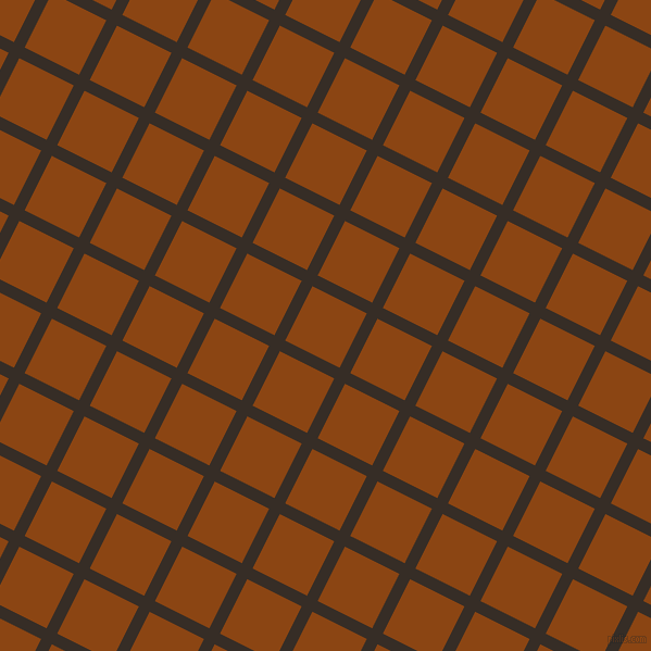 63/153 degree angle diagonal checkered chequered lines, 11 pixel lines width, 56 pixel square size, Coffee Bean and Saddle Brown plaid checkered seamless tileable