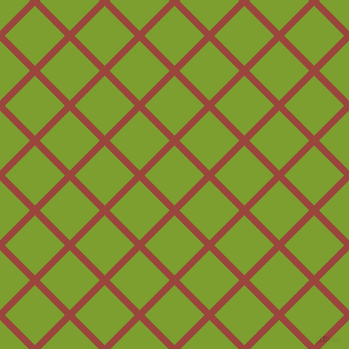 45/135 degree angle diagonal checkered chequered lines, 10 pixel lines width, 62 pixel square size, Cognac and Sushi plaid checkered seamless tileable