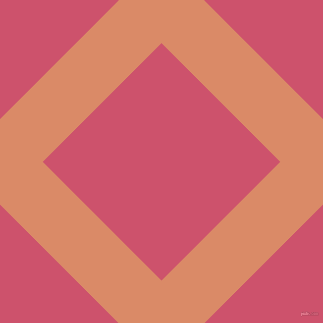 45/135 degree angle diagonal checkered chequered lines, 122 pixel lines width, 339 pixel square size, Copper and Cabaret plaid checkered seamless tileable
